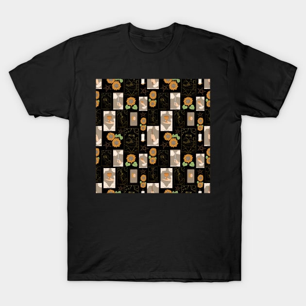 Tarot Card Pattern - Minor Arcana - Suit of Aces T-Shirt by annaleebeer
